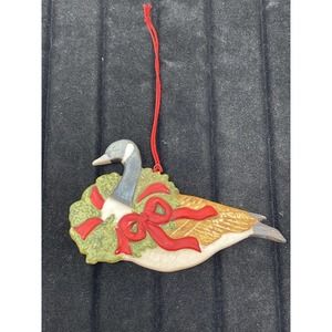 Vintage 1983 Schmid Gordon Fraser Christmas Tree Ornament Canadian Goose Wreath